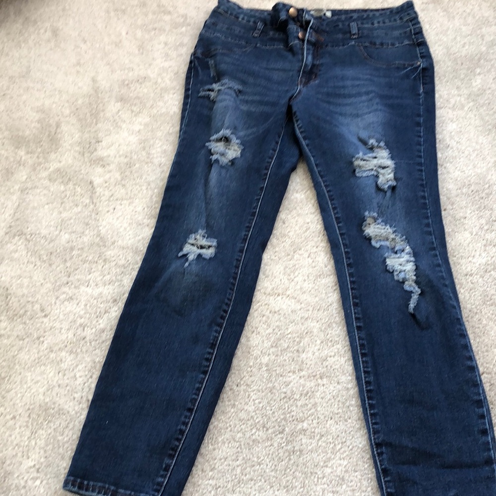 High waisted skinny jeans